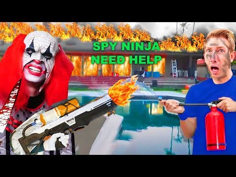 Evil Clown Burned Down the Spy Ninjas Safe House… 😱🔥The End!