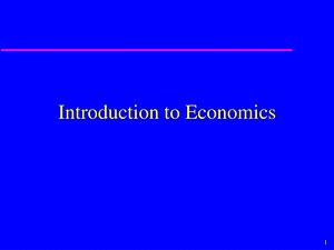 Introduction to Economics - SlideServe