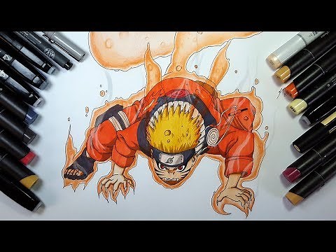 Drawing Naruto Uzumaki (Kyûbi forme)