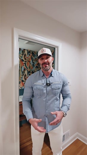 Epic Powder Room Remodel Idea | Bold Wallpaper, Custom Wainscoting & Recessed Paper Towel Niche