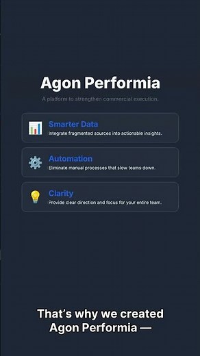 Agon Performia: Why Commercial Performance Is a System Problem