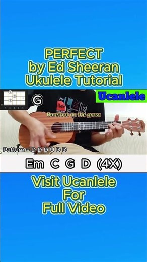 Perfect by Ed Sheeran Ukulele Tutorial (short) @UCanLele2023