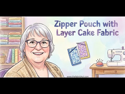 DIY Quilted Eyeglass Case Tutorial - Easy Zipper Pouch with Layer Cake Fabric