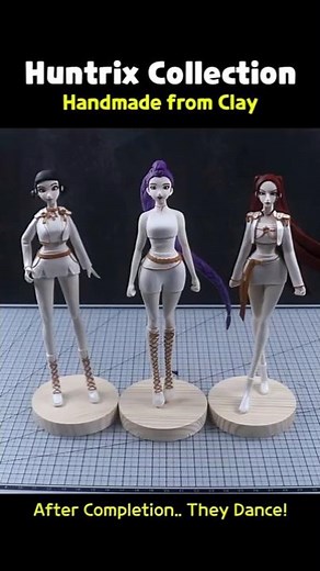 Making Huntrix Clay Figures… and They Dance! | KPop Demon Hunters Golden