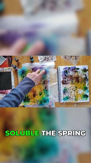 Spray Ink + Water = This Happens #arttutorial #mixedmedia #satisfying
