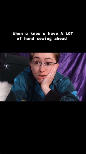 Hand sewing a fursuit