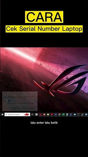 Cara Cek Serial Number Laptop #windows #windowstipsandtricks #windowstips