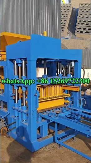 machine poser les parpaings briques blocs de ciment beton automatique block making machine #concrete