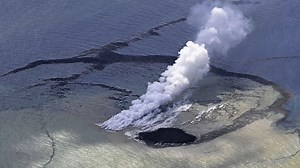 Underwater volcanic eruption births new island off the coast of Japan