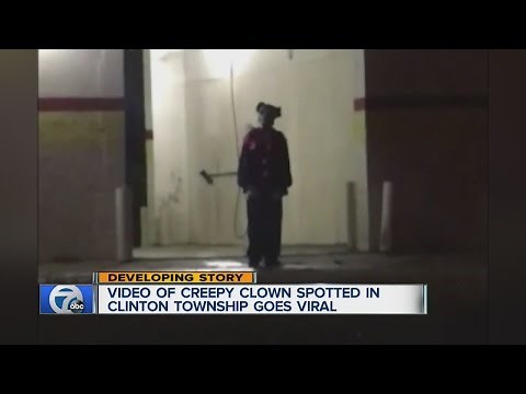 Creepy clown in Clinton Township