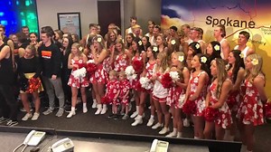 8.1K views · 40 reactions | We’re awake now! Ferris and LC in studio this morning ahead of the Rubber Chicken game tonight! Tip off is at 5:30pm! Watch it on SWX! | KHQ Local News | Facebook