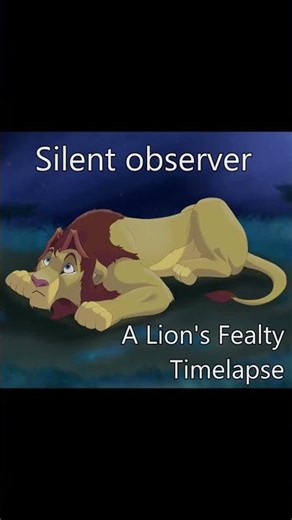 Drawing Cartoon Lions - Silent observer - Illustration for my Animal Fantasy Story No 30