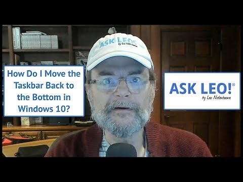 How To Move the Taskbar to the Bottom in Windows 10