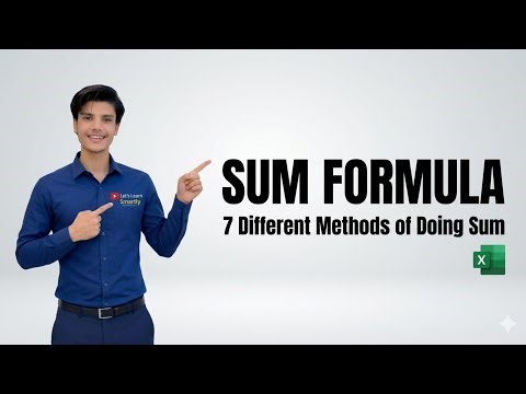 Learn SUM FORMULA with 7 different methods ll Basic but important ll Excel Formulas Series ll ✨🔥