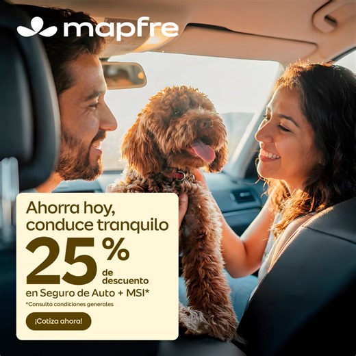 25% DE DESCUENTO. ️ Mapfre continua con los descuentos especiales en el 2026. Que tu proposito este año sea ahorrar y andar protegido . Adquiere tu seguro Mapfre con la tarifa más baja y beneficios premium. | MAPFRE | Facebook