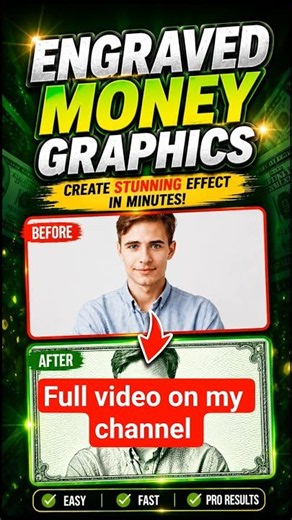 Engraved Money Graphics in Canva Pro| Realistic Cash Effect