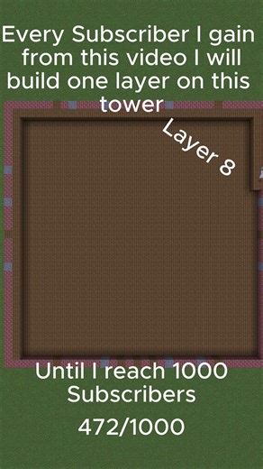 Every Subscriber I get on This Video I will add 1 Layer to this Tower #minecraft #fypシ #challenge