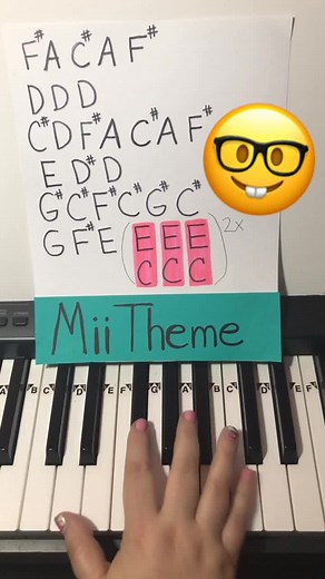 Wii Mii Channel Theme Song Piano Tutorial #piano #pianotutorial
