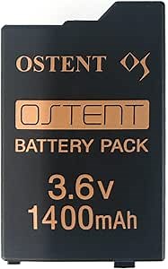 OSTENT Real 1400mAh 3.6V Lithium Ion Li-ion Polymer Rechargeable Battery Pack Replacement Upgraded Version for Sony PSP 2000/3000 PSP-S280 Console Video Games