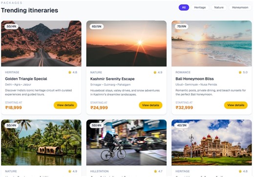 Completed My Final Full Stack Web Development Task – Future InternsI just wrapped up the final project of my internship, where I redesigned a travel brand’s website inspired by GT Holidays using… | Bharathwaj P