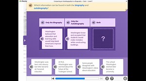 i-ReadyComparing an Autobiography to a Biography — Quiz - Leve... | Filo