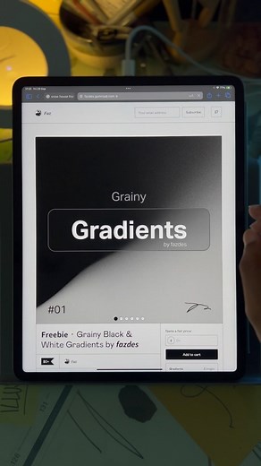 FAZ on Instagram: "✦ Gradients ✦ Here’s a free collection of 8 hand-crafted, textured, monochromatic gradients. These can be used as a background for your illustrations, overlays, presentations, wallpapers, and more. Every gradient in this pack is crafted using Faz’s Procreate brush from the illustration ‘Gifts’. If you are interested in my brushes, please download my other product on my Gumroad page. If you have any questions, feel free to reach out ♥︎ ➜ Link in my bio. —— #procreate #procreate