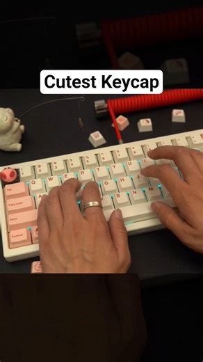 JKDK Dessert keycap on Zen65 #mechanicalkeyboard #keyboardasmr #computerkeyboard #pink