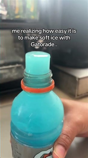 me realizing how easy it is to make soft ice with Gatorade..