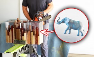 I carved my most complex elephant sculpture ever! 🐘