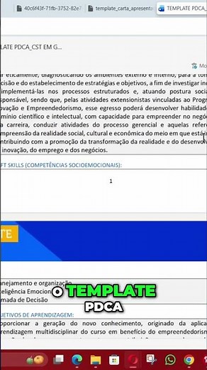 Carta de Apresentação e PDCA: Domine o Processo Seletivo! #shorts