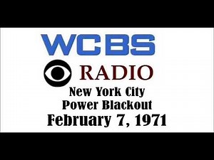 WCBS-AM RADIO, NEW YORK, POWER BLACKOUT, FEB. 7, 1971