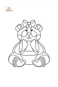 Panda baby coloring page ♥ Online and Print for Free!