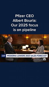 14K views · 58 reactions | Albert Bourla, Pfizer chairman and CEO, discusses the company’s focus for 2025. Watch more of the interview: cnb.cx/3PyF5TX | CNBC | Facebook