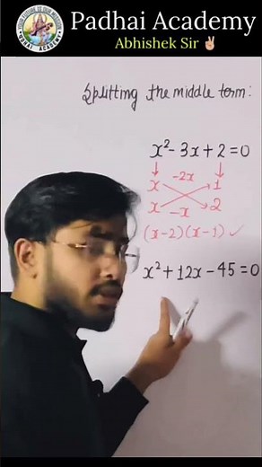 Mastering Factorisation: Splitting the Middle Term 🧮 | #mathstricks #mathsshorttricks