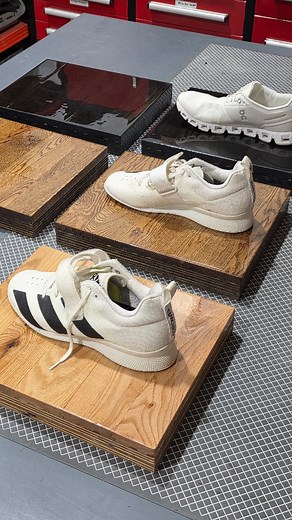 Performance doesn't have to be boring. ​These Olympic lifting platform samples feature our ultra-durable, non-slip epoxy finish. ​But the real advantage? We’re offering more wood and stain options to give designer gyms and custom spaces the aesthetic flexibility they need. ​Form and function, perfected. ​Which style fits your next project? 👇 #OlympicLifting #NonSlip #CustomEquipment #GymDesign #BoutiqueFitness | Irwin Fitness & Supply