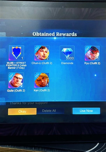 Jom try skin Street fighter 😍😍😍 #MLBBXSF6 #MLBB #MobileLegendsBangBang