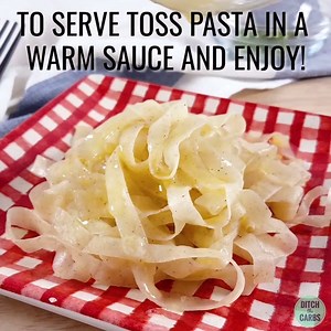 340K views · 104 reactions | Amazingly delicious K.E.T.O. Pasta and ONLY 1net carb made using 3 ingredients  Printable recipe PLUS Video >> https://www.ditchthecarbs.com/3-ingredient-easy-keto-pasta-video/ | Thinlicious | Facebook