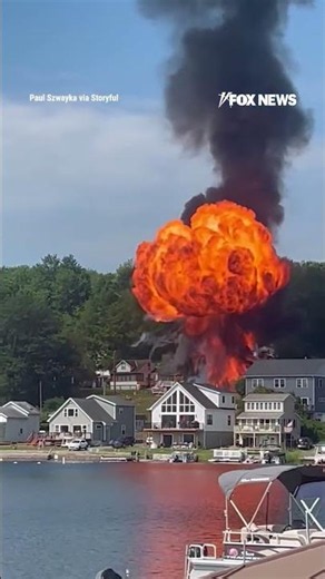 SEE IT: Massive fireball ERUPTS after propane explosion destroys lakeside homes #foxnews #news