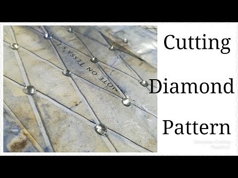 How to draw and cut Diamond pattern easy 😂😂 TUTORIAL