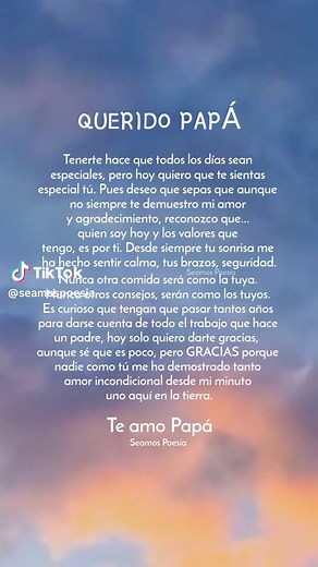 QUERIDO PAPÁ 💙 #poesia #papá #teamopapá #seamospoesia | papa