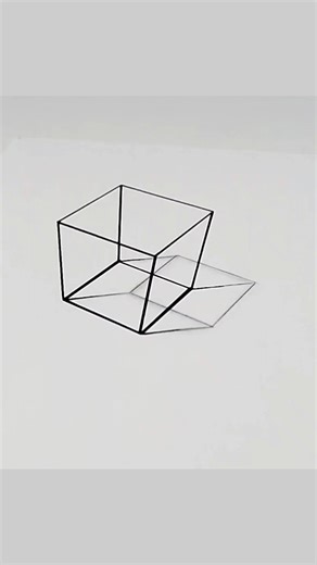 How to Draw 3D Cube on Paper | #illusion #illusionart #3d #art