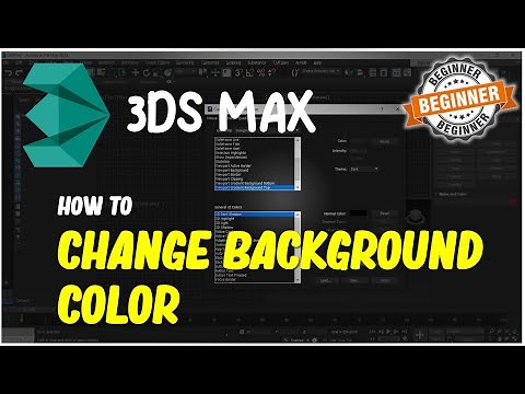 3Ds Max How To Change Background Color