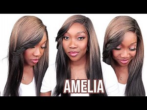 AFFORDABLE Reverse Ombre Synthetic Wig Outre AMELIA Melted Hairline Synthetic HD Lace Front Wig