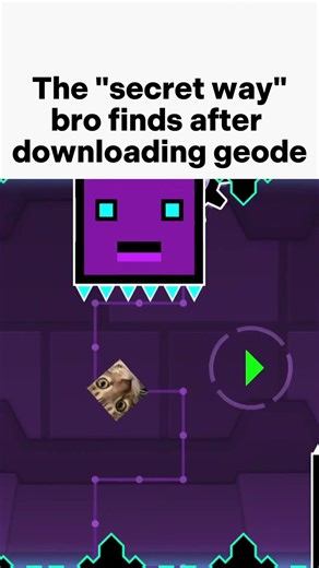 the "secret way" bro finds after downloading geode #geometrydash