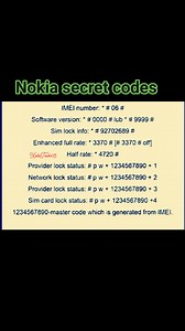 139K views · 1.3K reactions | No. b30:-Nokia secret codes 珞 #computer #Nokia #xiaomi #Samsung #itelmobile #smartphone #socialmedia #indroid #iphone #Motorola #xobitech05 @topfans | XobiTech 05 | Facebook