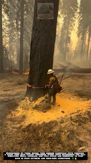 Tree Cutting in Thick Smoke – Precision Under Pressure