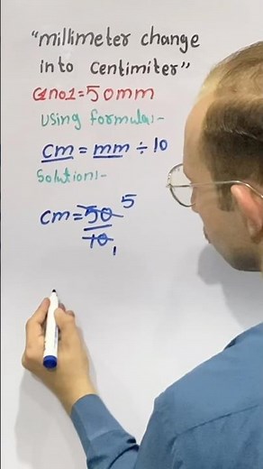 how to convert || millimetre convert to centimetre || 50mm convert to cm #maths #ytshorts #video