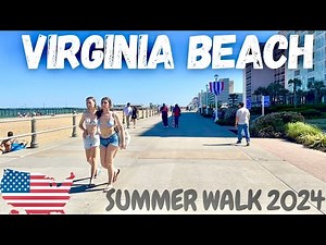 Virginia Beach 🏖️ Summer edtion Walk 🚶 [ America 🇺🇸 2024 ]
