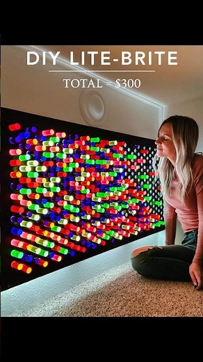 🧰🛠️ How to make a giant DIY Lite Brite for $300! #howto #diyproject #diy #litebrite
