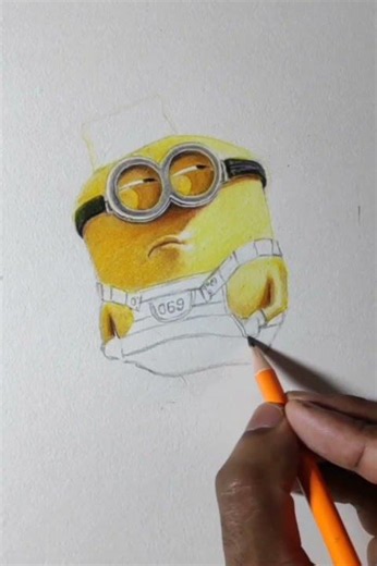 Drawing Minion #drawing #minions #art #speedart